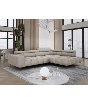 Narożnik PLAZA L wolnostojący Prawostronny w tkaninie Promocyjnej SOLAR 16 WERSAL