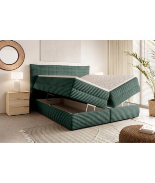 Łóżko Kontynentalne AMBER 160 Box spring 2 x pojemnik WERSAL