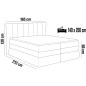 Łóżko Kontynentalne AMBER 140 Box spring 2 x pojemnik WERSAL Łóżko Kontynentalne AMBER 140 Box spring 2 x pojemnik WERSAL