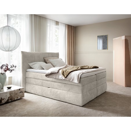 Łóżko Kontynentalne AMBER 160 Box spring 2 x pojemnik WERSAL