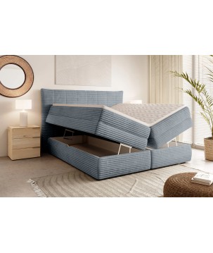 Łóżko Kontynentalne AMBER 140 Box spring 2 x pojemnik WERSAL