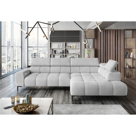 Narożnik PLAZA L Prawostronny w tkaninie Solar 80 WERSAL