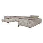 Narożnik PLAZA XL Lewostronny Elektryczna regulacja Tkanina SOLAR 16 WERSAL