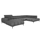 Narożnik PLAZA XL Prawostronny Elektryczna regulacja Tkanina SOLAR 96 WERSAL