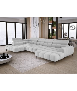 Narożnik PLAZA XL Lewostronny Elektryczna regulacja Tkanina EDEN 17 WERSAL