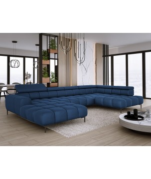 Narożnik PLAZA XL Prawostronny Elektryczna regulacja Tkanina SOLAR 79 WERSAL