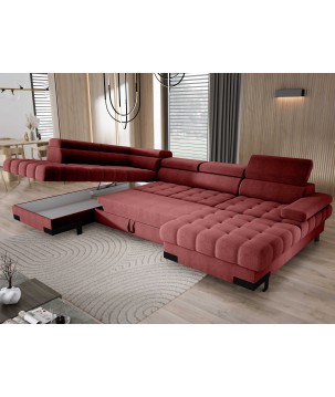 Narożnik SELVA XL Lewostronny z funkcją spania i pojemnikiem AUSTIN 08 WERSAL