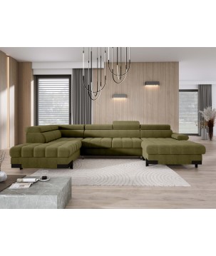 Narożnik SELVA XL Lewostronny z funkcją spania i pojemnikiem AUSTIN 12 WERSAL