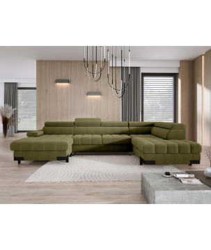 Narożnik SELVA XL Prawostronny z funkcją spania i pojemnikiem AUSTIN 12 WERSAL