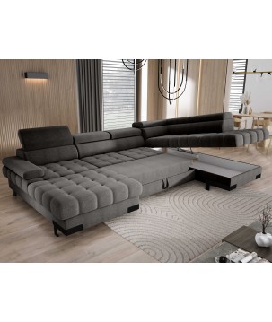 Narożnik SELVA XL Prawostronny z funkcją spania i pojemnikiem AUSTIN 19 WERSAL