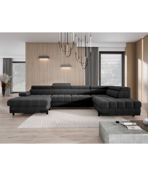 Narożnik SELVA XL Prawostronny z funkcją spania i pojemnikiem AUSTIN 21 WERSAL