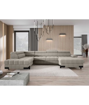 Narożnik SELVA XL Lewostronny z funkcją spania i pojemnikiem AUSTIN 02 WERSAL