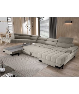 Narożnik SELVA XL Lewostronny z funkcją spania i pojemnikiem AUSTIN 02 WERSAL