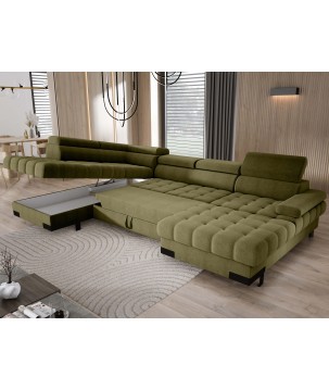 Narożnik SELVA XL Lewostronny z funkcją spania i pojemnikiem AUSTIN 12 WERSAL