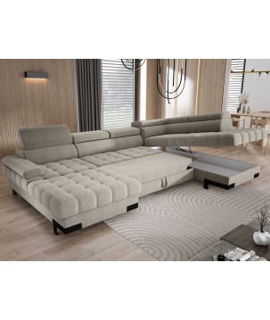 Narożnik SELVA XL Prawostronny z funkcją spania i pojemnikiem AUSTIN 02 WERSAL