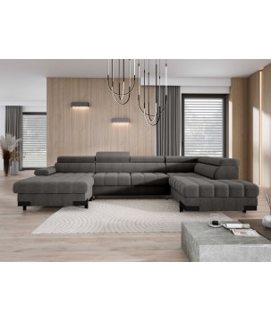 Narożnik SELVA XL Prawostronny z funkcją spania i pojemnikiem AUSTIN 19 WERSAL