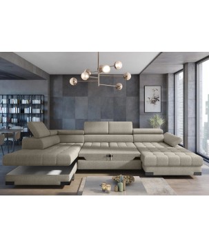 Narożnik SELVA XL Lewostronny z funkcją spania w tkaninie MEMPHIS 05 WERSAL