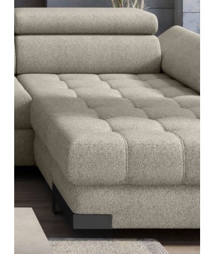 Narożnik SELVA XL Lewostronny z funkcją spania w tkaninie MEMPHIS 05 WERSAL