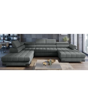 Narożnik SELVA XL Lewostronny z funkcją spania w tkaninie MEMPHIS 06 WERSAL