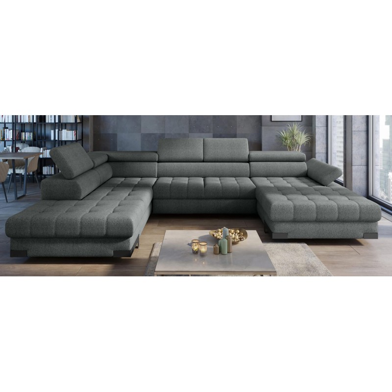 Narożnik SELVA XL Lewostronny z funkcją spania w tkaninie MEMPHIS 06 WERSAL