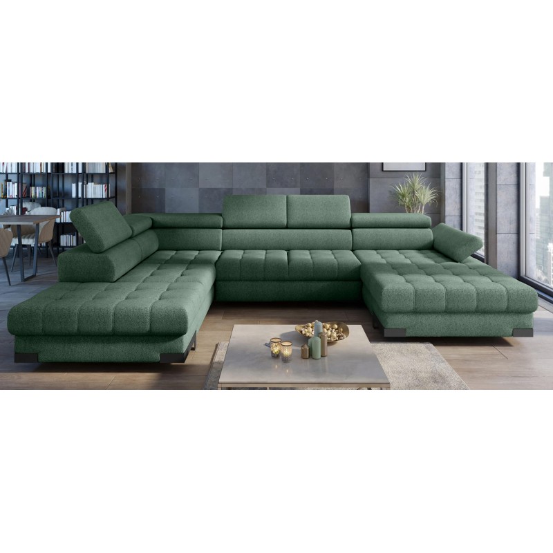 Narożnik SELVA XL Lewostronny z funkcją spania w tkaninie MEMPHIS 12 WERSAL