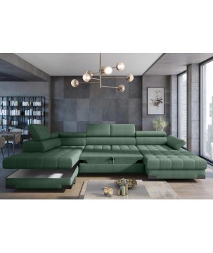 Narożnik SELVA XL Lewostronny z funkcją spania w tkaninie MEMPHIS 12 WERSAL