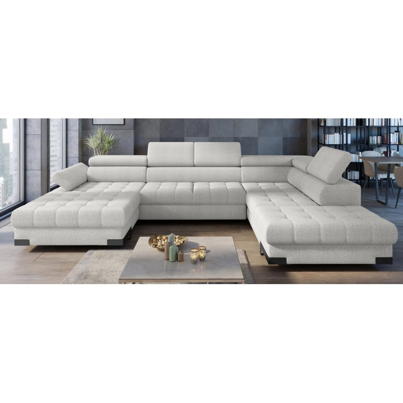 Narożnik SELVA XL Prawostronny z funkcją spania w tkaninie MEMPHIS 01 WERSAL