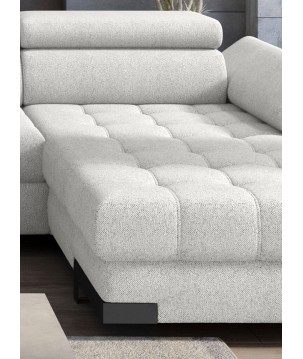 Narożnik SELVA XL Prawostronny z funkcją spania w tkaninie MEMPHIS 01 WERSAL