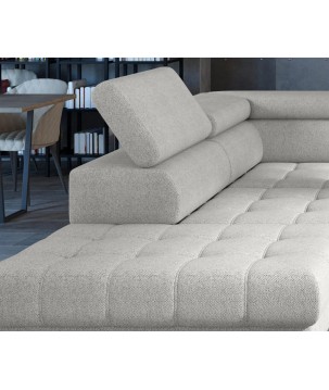 Narożnik SELVA XL Prawostronny z funkcją spania w tkaninie MEMPHIS 01 WERSAL