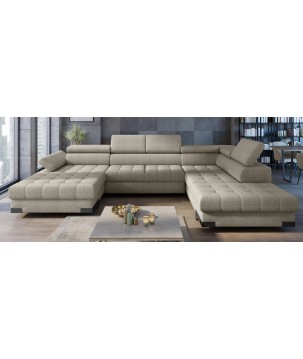 Narożnik SELVA XL Prawostronny z funkcją spania w tkaninie MEMPHIS 05 WERSAL