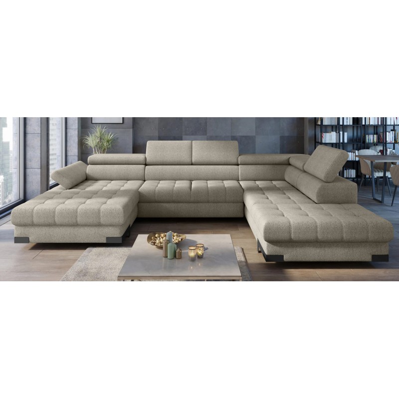 Narożnik SELVA XL Prawostronny z funkcją spania w tkaninie MEMPHIS 05 WERSAL