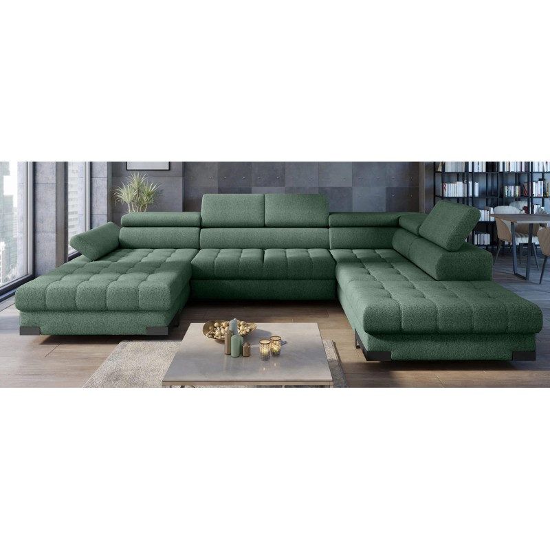 Narożnik SELVA XL Prawostronny z funkcją spania w tkaninie MEMPHIS 12 WERSAL