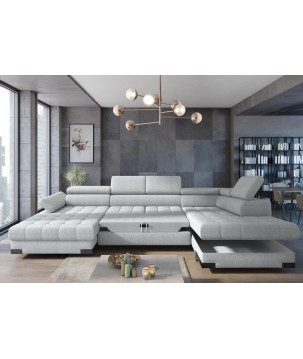 Narożnik SELVA XL Prawostronny z funkcją spania w tkaninie MEMPHIS 16 WERSAL