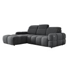 Narożnik MATEO S Wolnostojący Lewostronny Tkanina Memphis 19 kolor Szary WERSAL