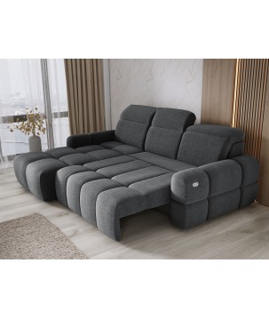 Narożnik MATEO S Wolnostojący Lewostronny Tkanina Memphis 19 kolor Szary WERSAL