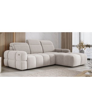 Narożnik MATEO S Wolnostojący Prawostronny Tkanina Memphis 01 kolor Beżowy WERSAL