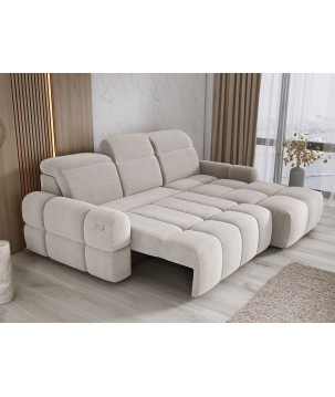 Narożnik MATEO S Wolnostojący Prawostronny Tkanina Memphis 01 kolor Beżowy WERSAL