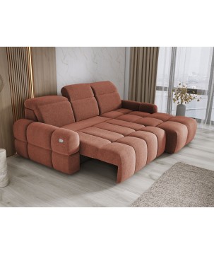 Narożnik MATEO S Wolnostojący Prawostronny Tkanina Memphis 09 kolor Miedziany WERSAL