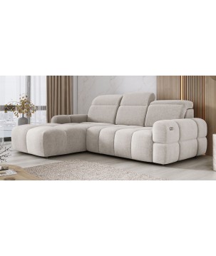 Narożnik MATEO S Wolnostojący Lewostronny Tkanina Memphis 01 kolor Beżowy WERSAL