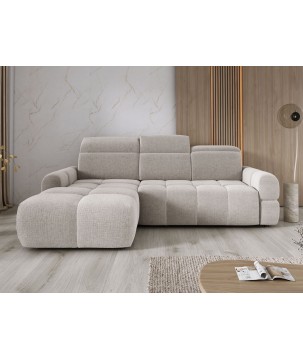 Narożnik MATEO S Wolnostojący Lewostronny Tkanina Memphis 01 kolor Beżowy WERSAL