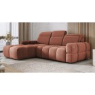 Narożnik MATEO S Wolnostojący Lewostronny Tkanina Memphis 09 kolor Miedziany WERSAL