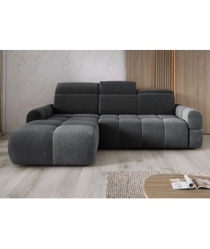 Narożnik MATEO S Wolnostojący Lewostronny Tkanina Memphis 19 kolor Szary WERSAL