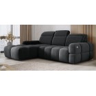 Narożnik MATEO S Wolnostojący Lewostronny Tkanina Memphis 20 kolor Antracytowy WERSAL