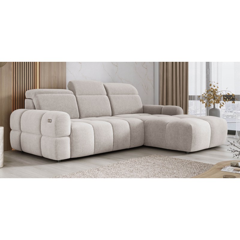 Narożnik MATEO S Wolnostojący Prawostronny Tkanina Memphis 01 kolor Beżowy WERSAL