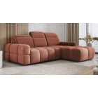 Narożnik MATEO S Wolnostojący Prawostronny Tkanina Memphis 09 kolor Miedziany WERSAL