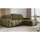 Narożnik MATEO S Wolnostojący Prawostronny Tkanina Memphis 11 kolor Oliwkowa zieleń WERSAL