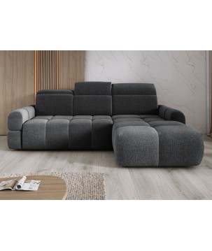 Narożnik MATEO S Wolnostojący Prawostronny Tkanina Memphis 19 kolor Szary WERSAL