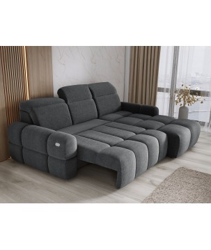 Narożnik MATEO S Wolnostojący Prawostronny Tkanina Memphis 19 kolor Szary WERSAL