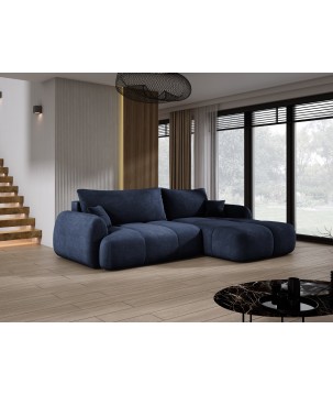 Narożnik COCO z funkcją spania, poduszkami i pojemnikiem Cloud 79 Ciemno Niebieski