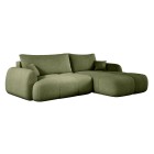 Narożnik COCO z funkcją spania, poduszkami i pojemnikiem NowOrNever 38 Zielony